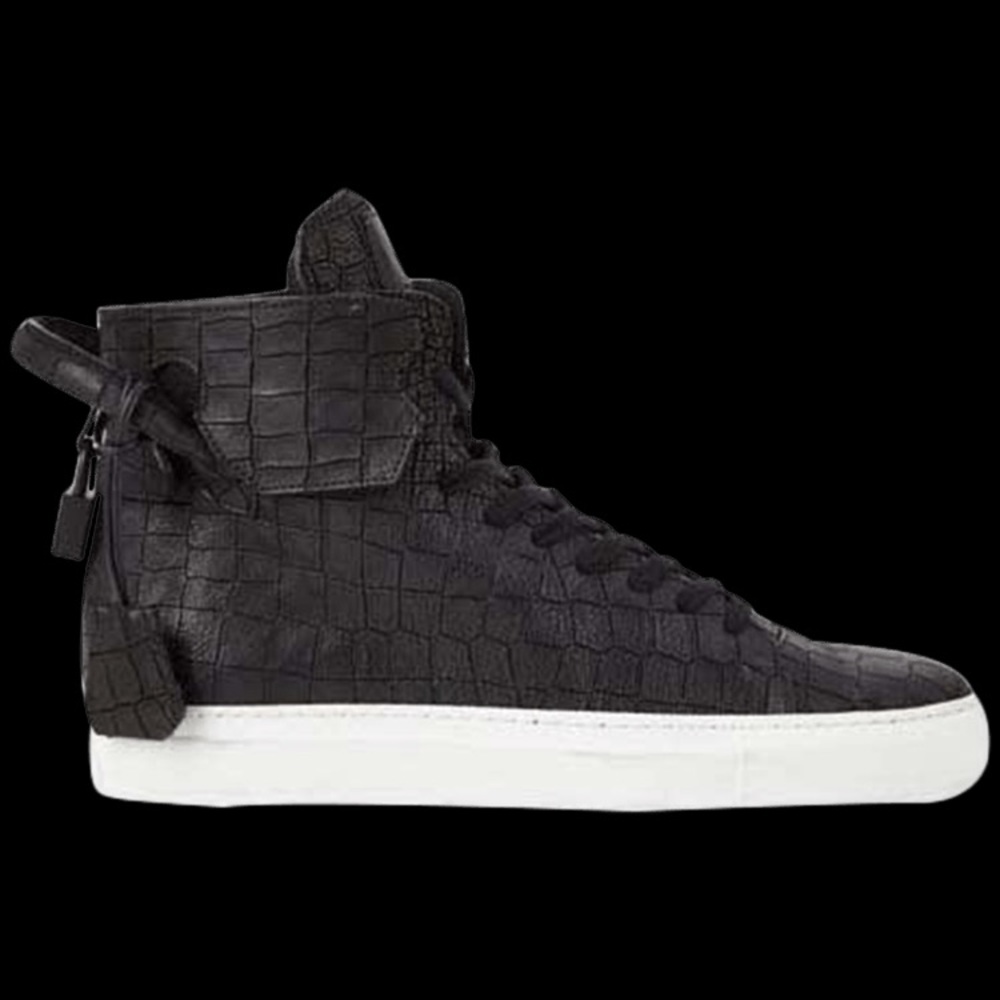 En Noir x Buscemi Leather High 'Croc Stamped'